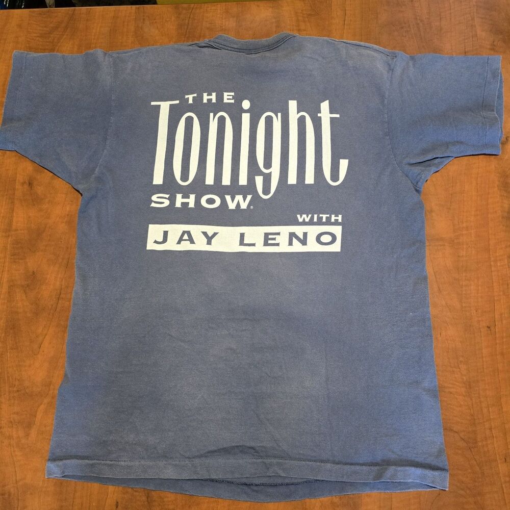 Vintage 90s The Tonight Show With Jay Leno Double Sided Preshrunk Cotton Tee XL